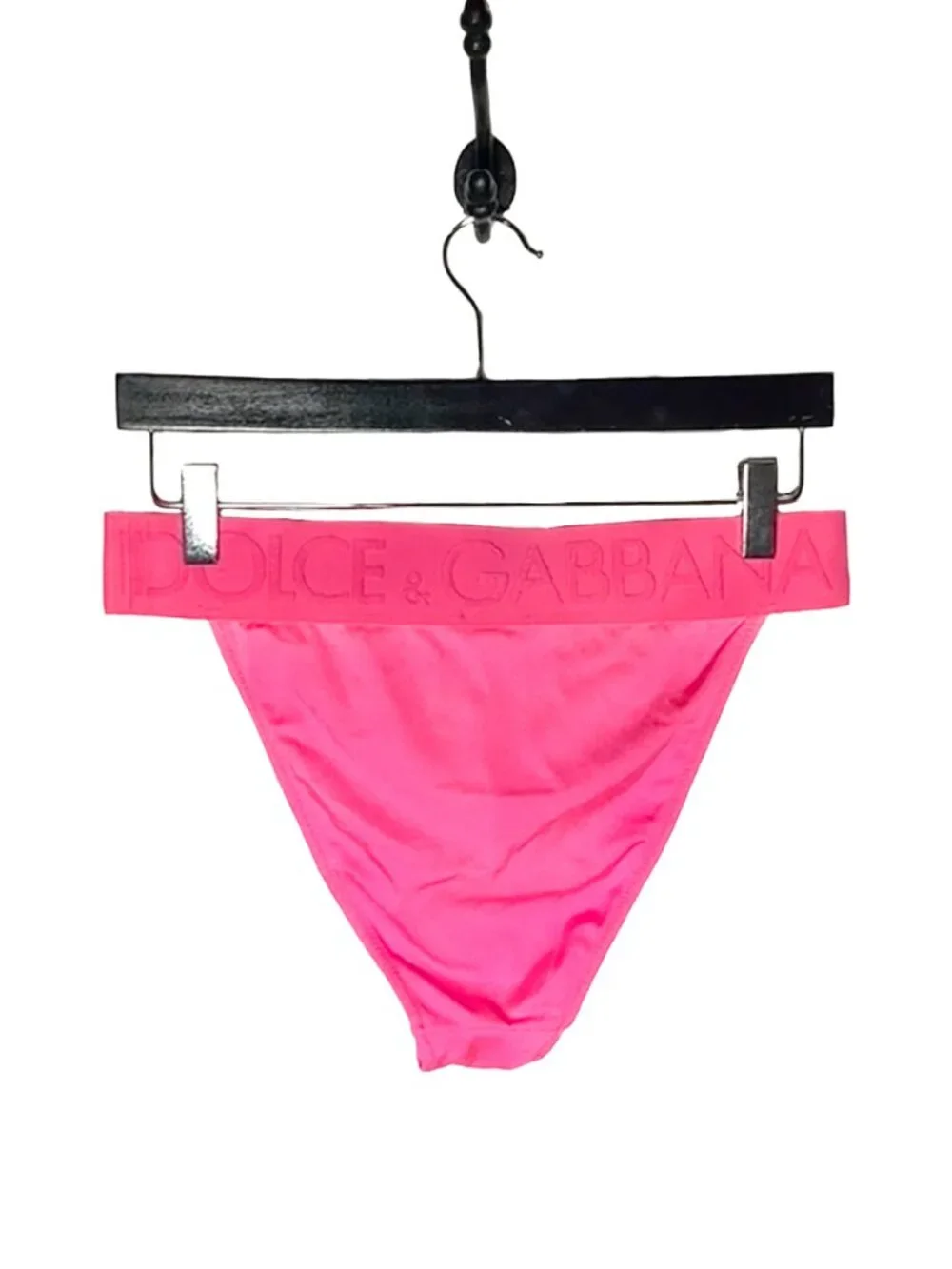 Dolce & Gabbana Hot Pink Logo Jacquard 2-Pieces Bikini Swimsuit - Picture 10 of 16